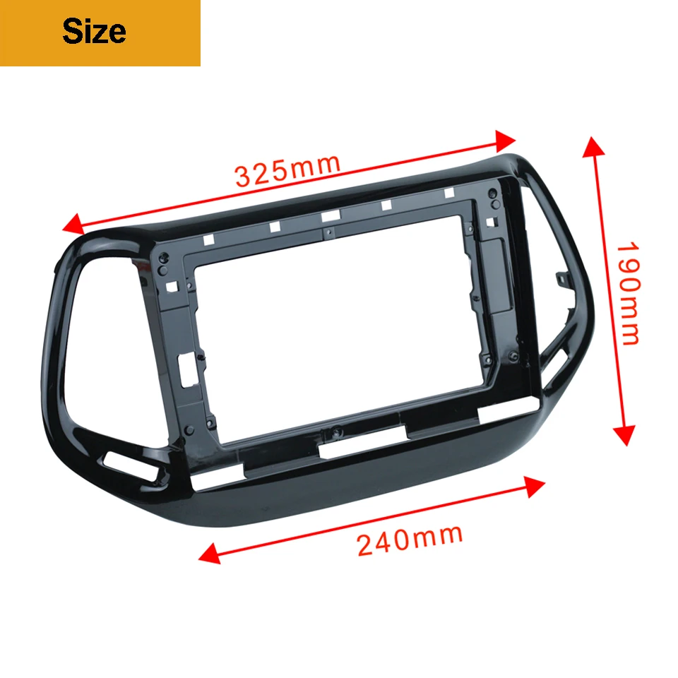 2/1DIN Car CD DVD Frame Audio Fitting Adaptor Dash Trim Facia Panel 10.1inch For JEEP COMPASS 2017 18 19 Double Din Radio Player |