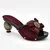 Wine shoes only Новое поступление, итальянские вечерние туфли и сумочка в комплекте для женщин, роскошная дизайнерская обувь для женщин, женские вечерние туфли-лодочки в нигерийском стиле с сумочкой - Цвет: Wine shoes only