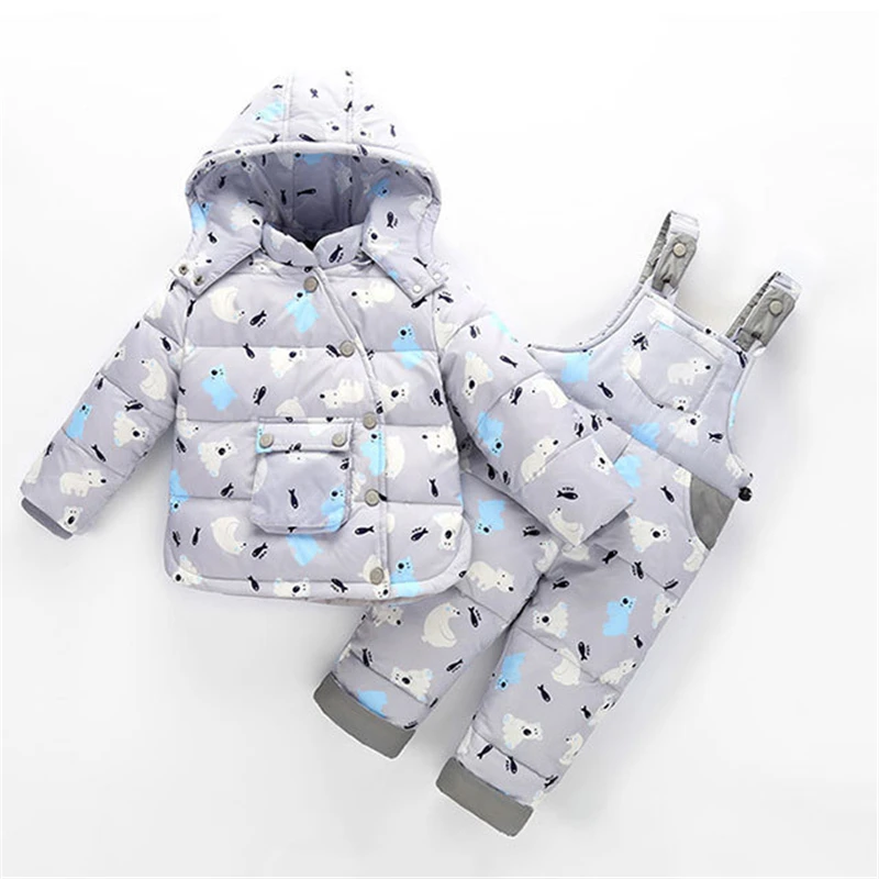 Модный зимний комплект детской одежды русские лыжные костюмы для маленьких