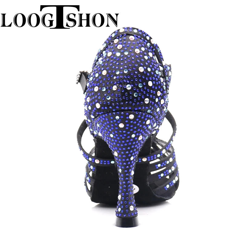 Loogtshon Dance Shoes for Women Ballroom Latin shoes Ladies Modern Tango Dancing Performance Shoes Salsa Sandals 7.5CM Heel