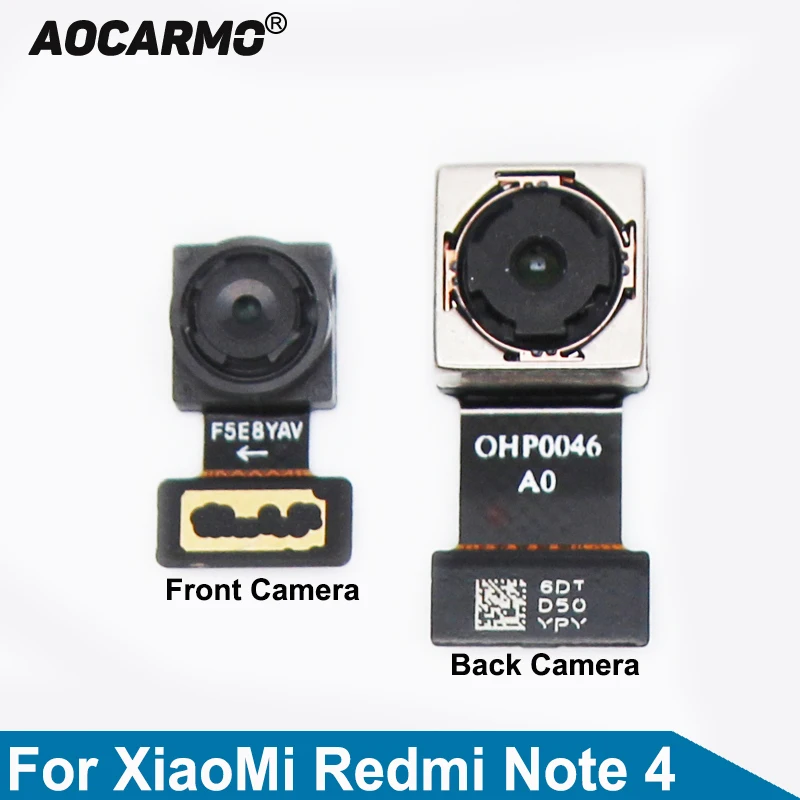 Aocarmo для XiaoMi Redmi Note 4 маленькая фронтальная камера + Модуль задней камеры большая