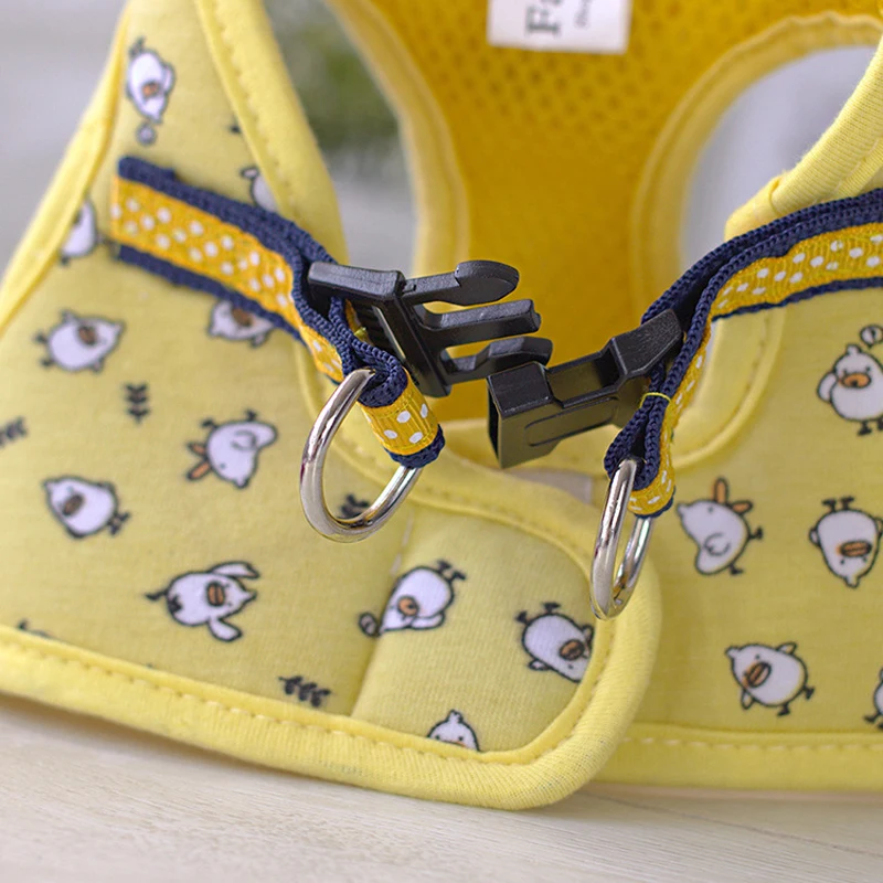 Мультяшная сетчатая нагрудная шлейка для собак из полиэстера милый ремень