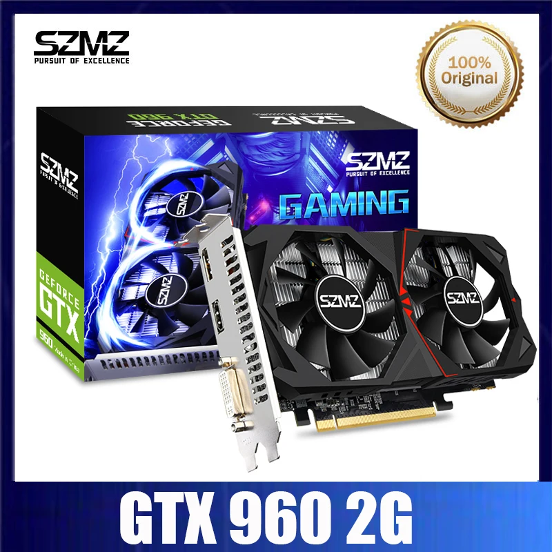 SZMZ Видеокарта GTX 960 2 Гб GPU 128Bit GDDR5 графические карты для nVIDIA VGA Geforce GTX960 графическая