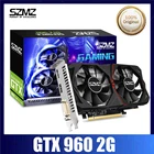 Видеокарта SZMZ GTX 960, 2 Гб, GPU 128Bit GDDR5, графические карты для nVIDIA VGA Geforce GTX960, видеокарты Dvi, оригинальная новая