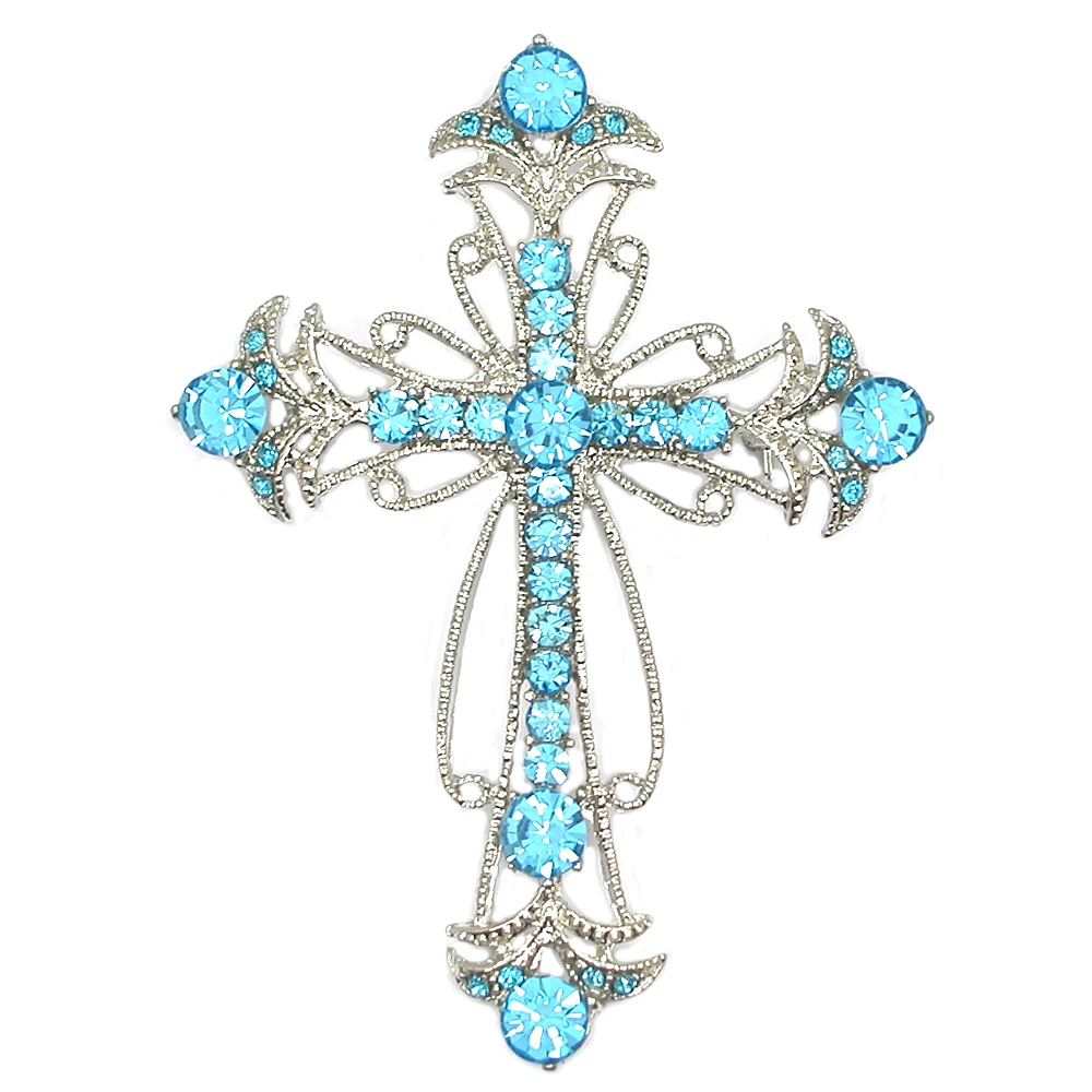 

Rhinestone Cross Brooches Pin Women Men Banquet Brooch For Suits Dress Hat Scarf Backpack Pins party Gifts