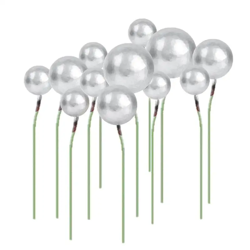 20Pcs Creative Round Ball Cake Topppers Simple Unique Shaped Cupcake Ornament Baking Decoration Accessories Party Supplies | Дом и сад