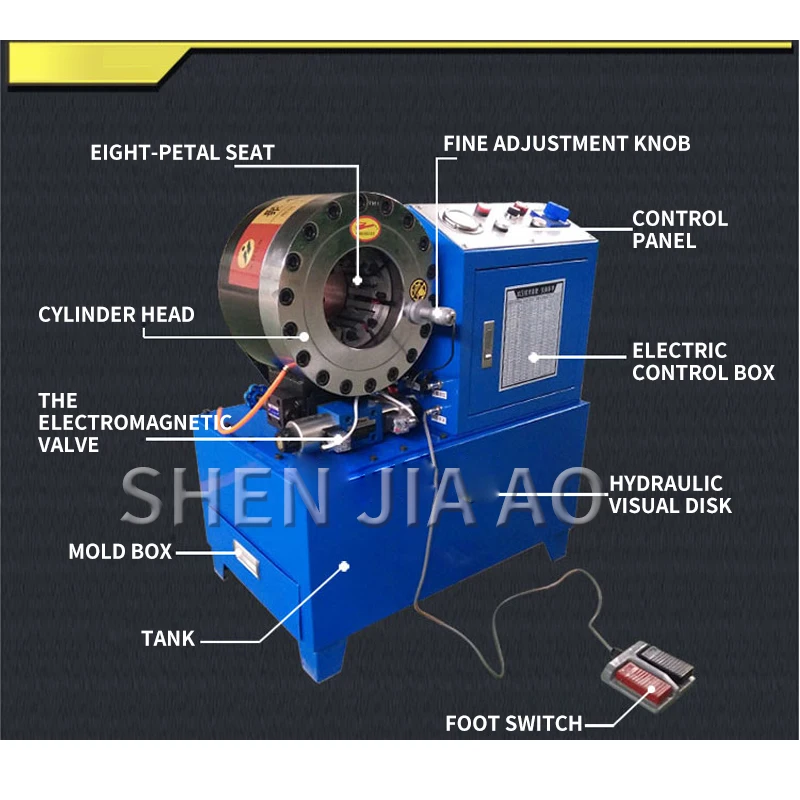 1PC High Pressure Hose Crimping Machine Galvanized Pipe Shrinking Tube Crimp 220V/380V | Инструменты