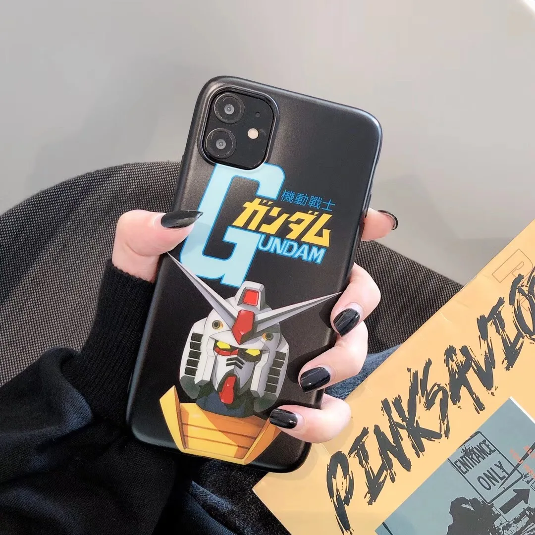 Японский мультфильм GUNDAM чехол для телефона iPhone 7 7Plus 8 8Plus 11 Pro X XS Max XR мягкий IMD