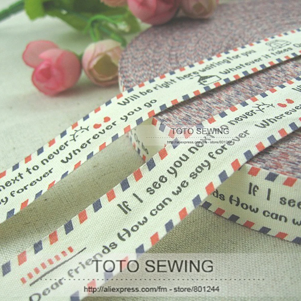Min.order is $15 (mix order) Zakka cotton sewing label 2CM warm words about friendship pattern TOTO sewingfree shipping F001#-17 | Дом и сад