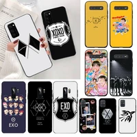 cutewanan kpop exo returns black white flag soft phone cover for samsung s20 plus ultra s6 s7 edge s8 s9 plus s10 5g lite 2020