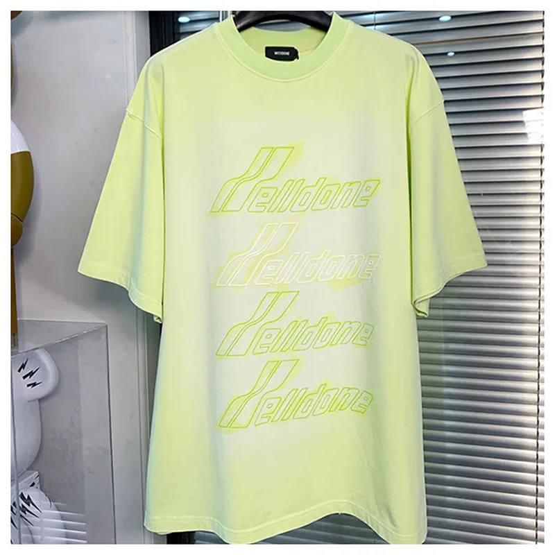 

2021 spring and autumn inner wear and outer wear bear print round neck T-shirt 2020 new loose-fit heavy industry tie-dye top