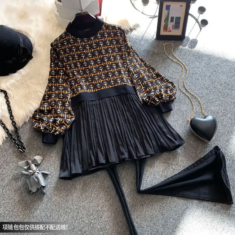 

Korobov New Arrival Women Blouses Vintage Elegant O Neck Puff Sleeve Female Shirts Korean Hit Color Blusa Feminina
