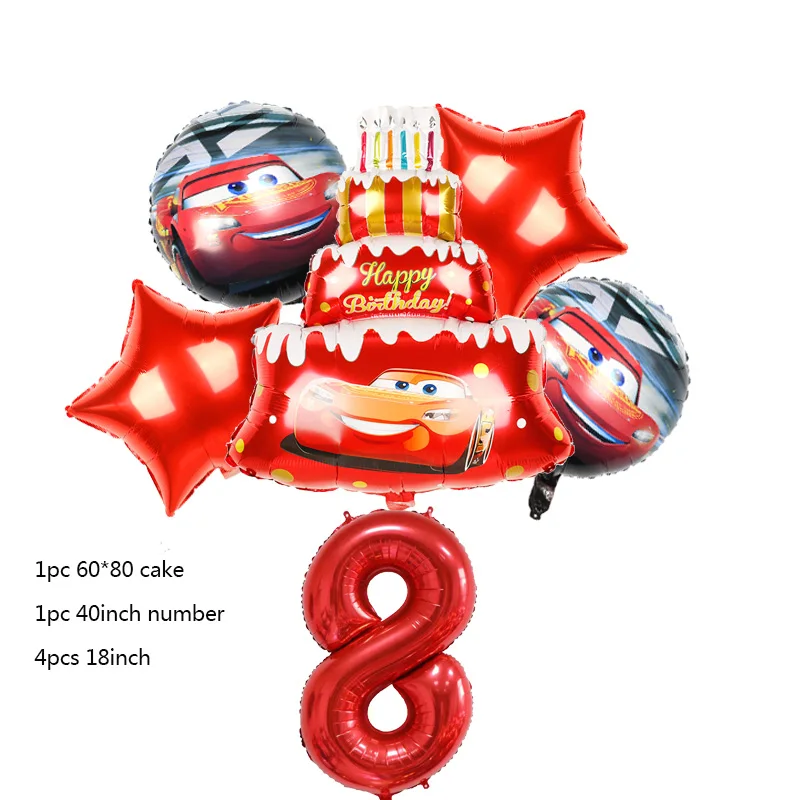 Воздушные шары из фольги в виде гоночного автомобиля переносной мультяшный