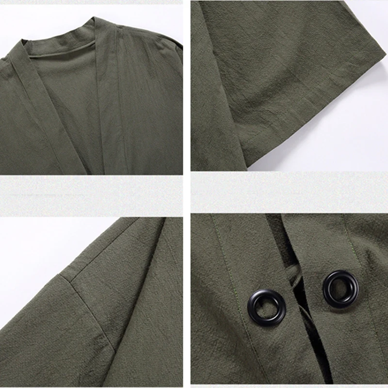 Кардиган-кимоно Geskeey Мужской Свободного Покроя хаори рубашка в японском стиле