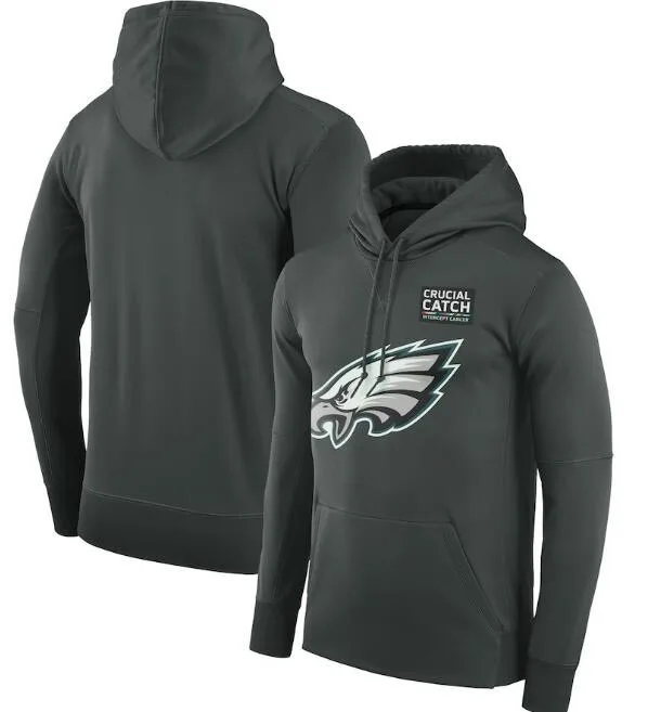 

Philadelphia Crucial Catch Performance Eagles Men Anthracite Hoodie