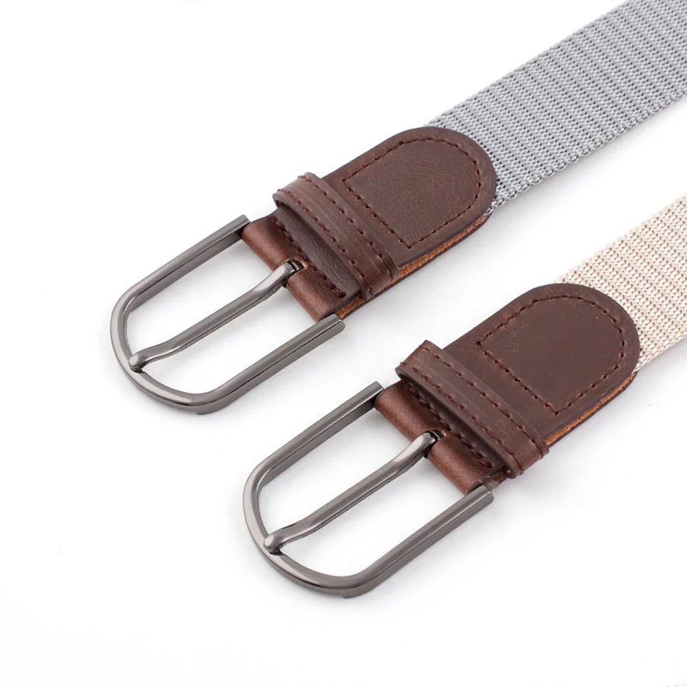 Мужские Плетеные брезентовые ремни для джинсов классические с пряжкой