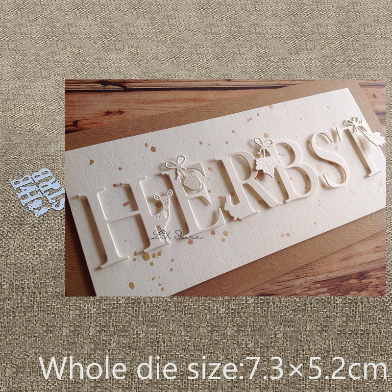 Новый дизайн ремесло металлические высечки немецкое осеннее украшение для букв