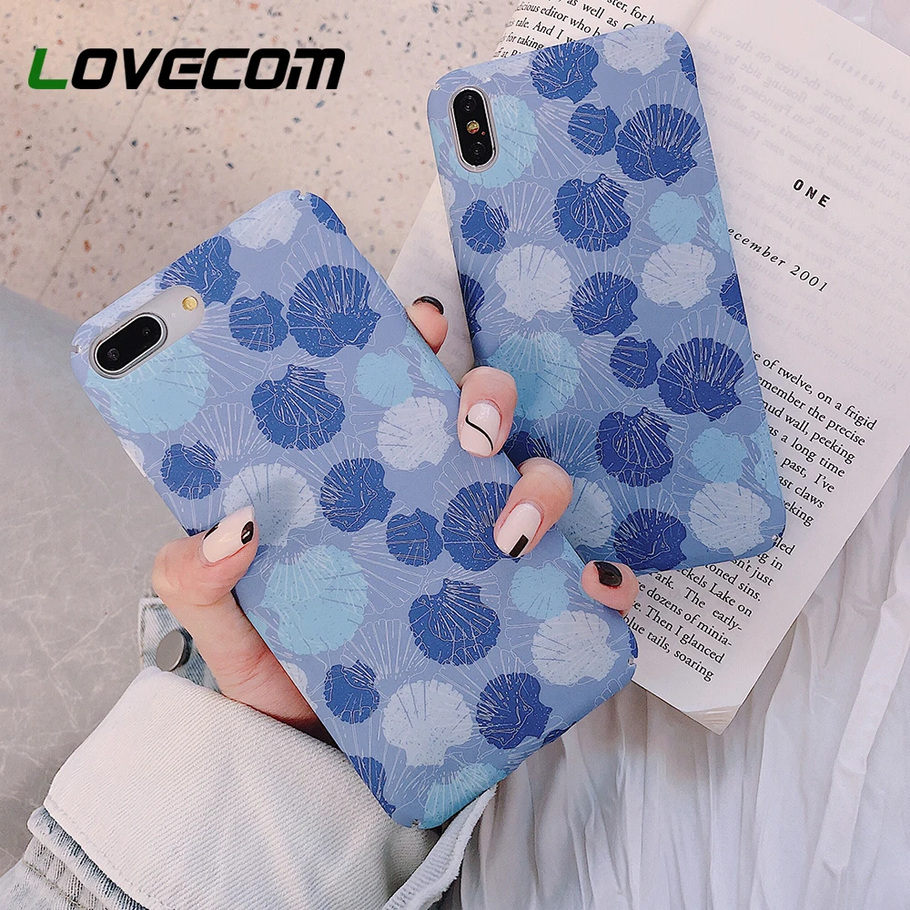 Чехол LOVECOM с синей акварелью для iPhone XR XS Max Матовый Жесткий чехол из поликарбоната