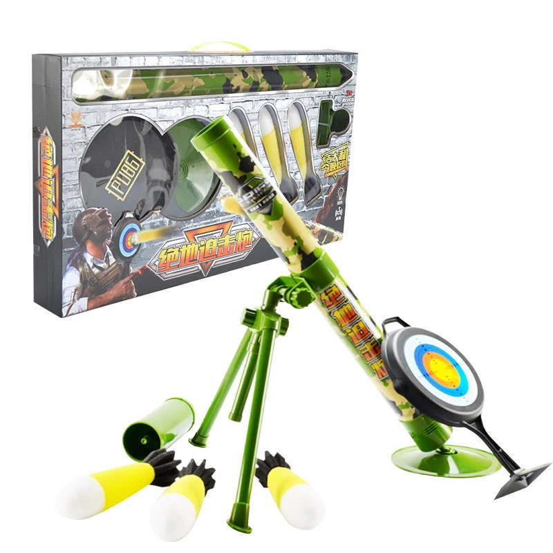 

Children's Mortar Pursuit Bomb Prepared For Munition Hand-held Eating Chicken Cannon Combat Military Model Toy Gun
