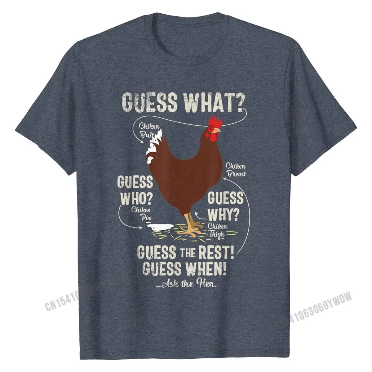 Новинка! Куриная ягодица знаете почему? Хлопковые футболки с рисунком куриного