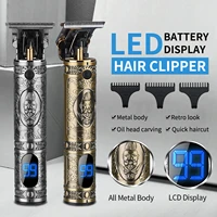 electric pro rechargeable led blade trimmer hair clippers outliner grooming trimmer for men hair zero gapped detail beard shaver