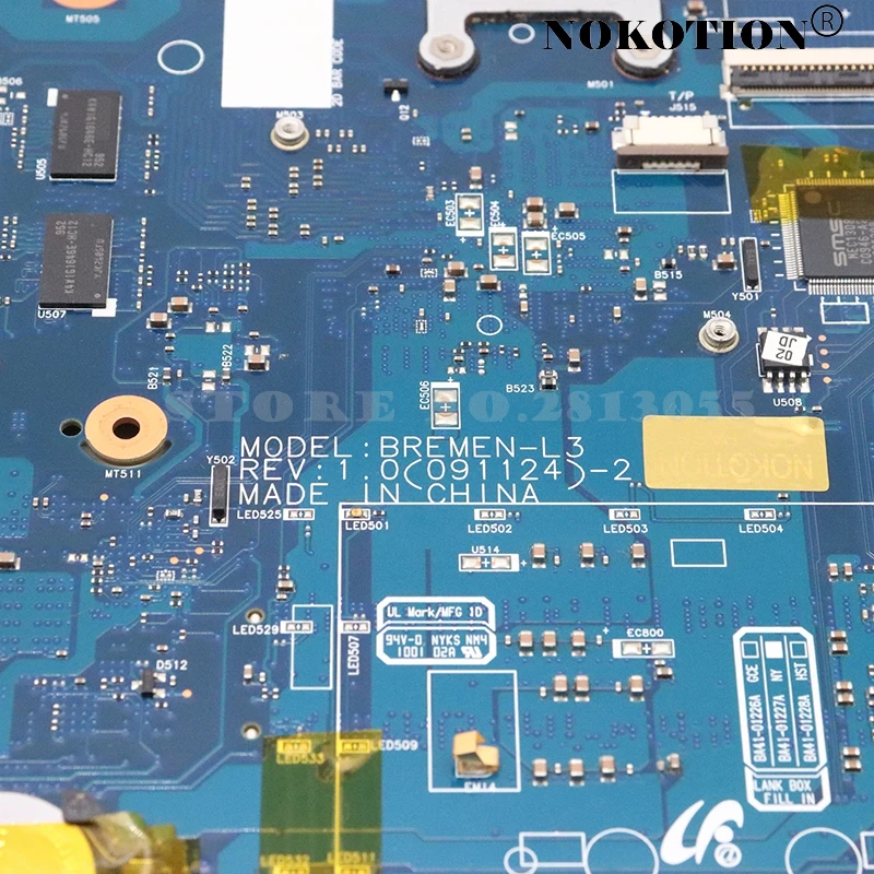 NOKOTION материнская плата для Samsung R530 R528 основная BA92-06346A BA92-06346B BA41-01227A PM45 DDR3