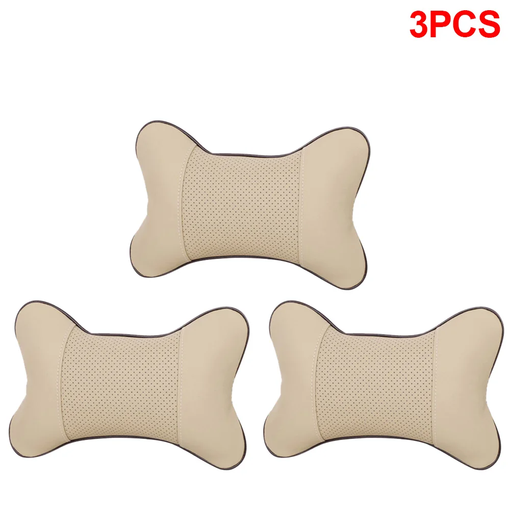beige 3pc Автомобильная подушка для шеи, Автомобильная подушка для шеи, автомобильное безопасное сиденье, Автомобильная подушка для шеи, аксессуары для автомобиля, поддержка шеи, Cushion1-3PC - Цвет: beige 3pc