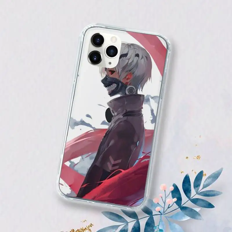 

Anime Tokyo Ghouls terror horror Phone Case Transparent for iPhone 11 12 mini pro XS MAX 8 7 6 6S Plus X 5S SE 2020 XR