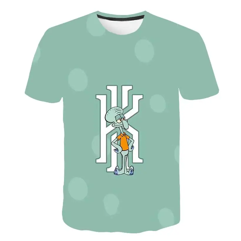 

2021 New Cartoon Anime Sponge Movie 3D Printing Men's and Women's T-Shirts Children's Fashion Casual Cool Tops