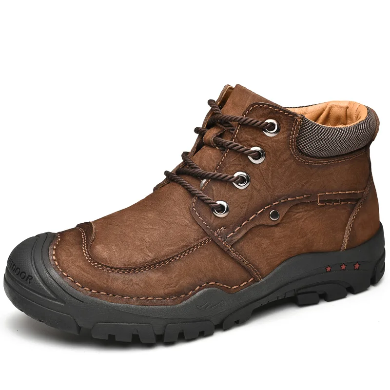 Новинка зимняя профессиональная Уличная обувь Мужская походная из натуральной