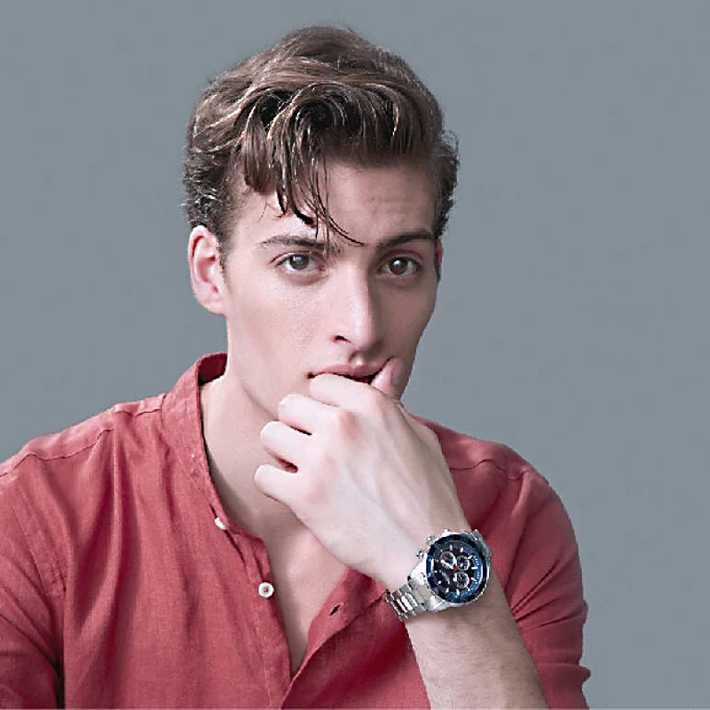

Julius Men's Watch Stainless Steel Watch Band Bracelet Wrist Clock Quartz Real Functions JAH-096