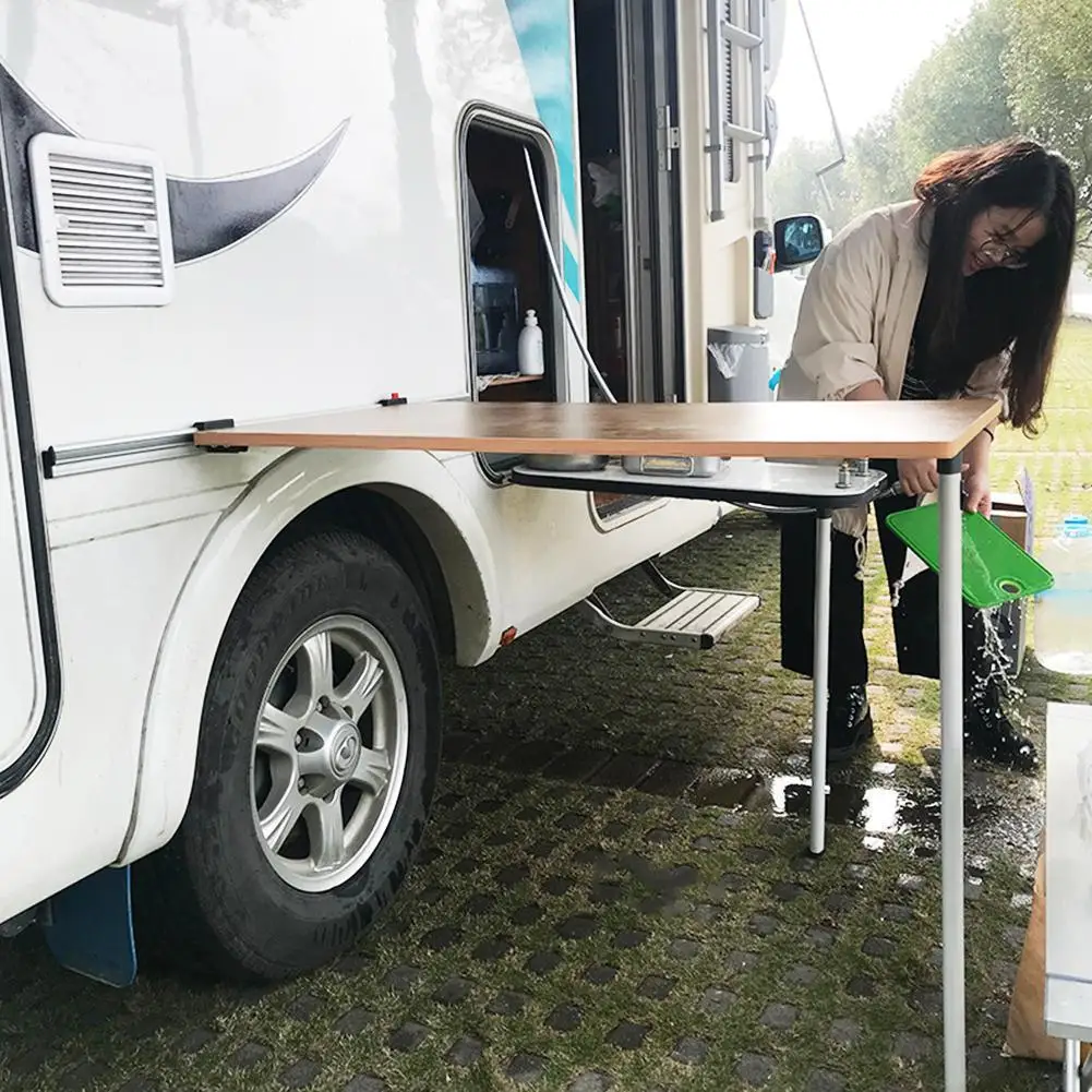 

Внешний складной стол для автофургона, алюминиевый RV, для открытого пикника, караван, настенный стол, детали, аксессуары для дома на колесах,...