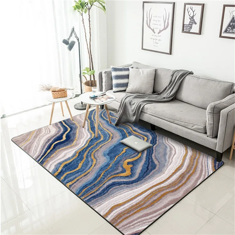 Современный и роскошный ковер в скандинавском стиле с мраморным покрытием для