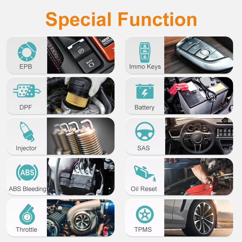 Профессиональный сканер ANCEL X7 OBD2 DPF SAS SRS TPMS для сброса масла OBD 2 автоматический