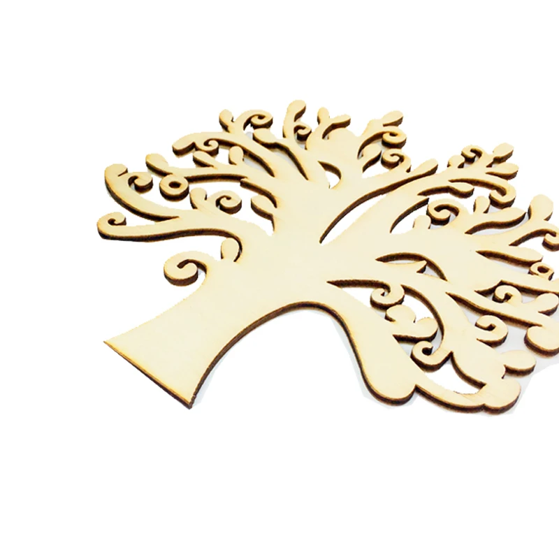 10 шт. пустые деревянные украшения семейного дерева натуральный деревянный стол