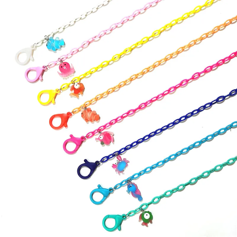 Женская акриловая цепочка для маски милая цепь карамельного цвета с морскими