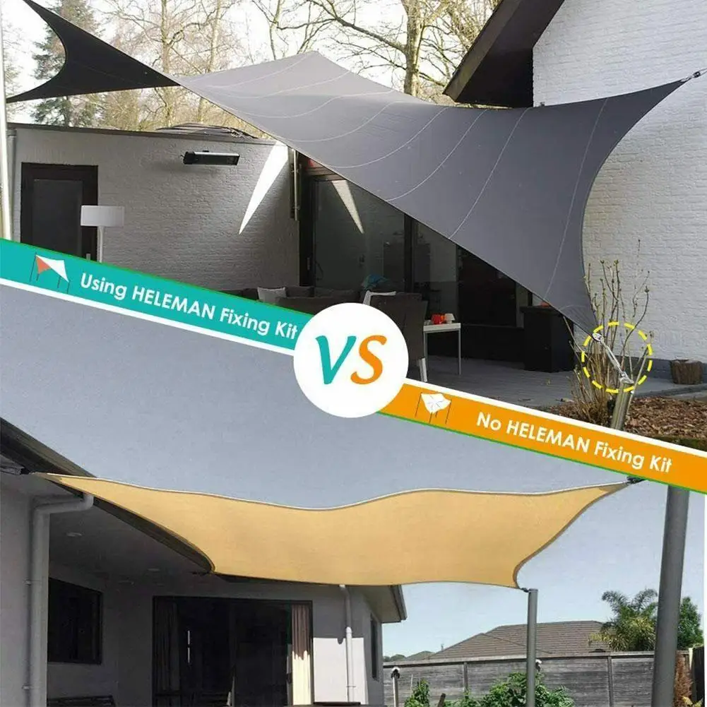 

8PCS Steel Sun Shade Sail Sunshade Sail Hardware Mounting For Hardware Installation Carbine Kit Fixing Set Turnbuckle J1W6