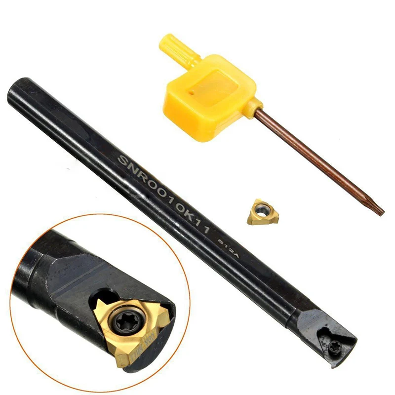 

SNR0010K11 Internal Lathe Threading Turning Tool Boring Holder+ Carbide Inserts