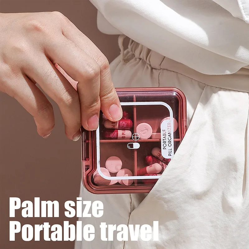 

Portable Mini Pill Case Dispensed Medicine Storage Box A Week Outdoor Travel convenient Pill Organizer Plastic Storage Container
