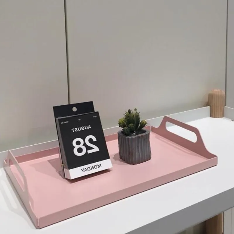 Прямоугольный металлический поднос для хранения стола ювелирных изделий