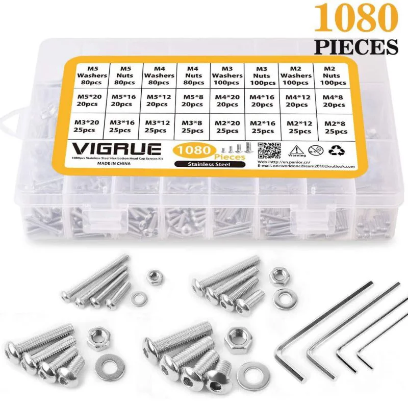 Винт с круглой головкой и внутренней шестигранной гайка комплект