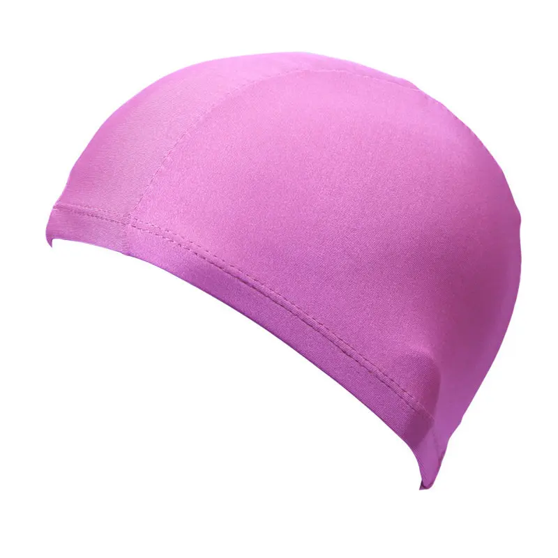 1 шт. полиэфирная тканевая шапочка для плавания высокая эластичность взрослых детская однотонная случайный