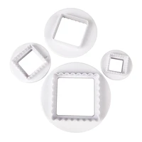 4pcs wedding cake skirt flower frame hollow embossing molds for soap making kitchen cookie baking decoration accessories tools