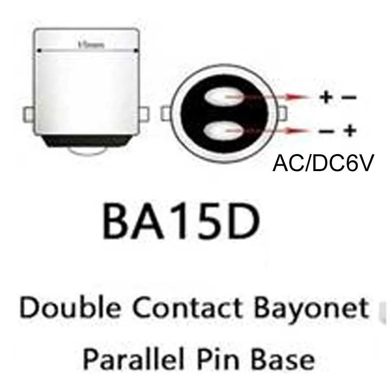 Высокое качество BA15d 6V лампа 6v led 1142 бесплатная доставка 5 шт./лот | Лампы и