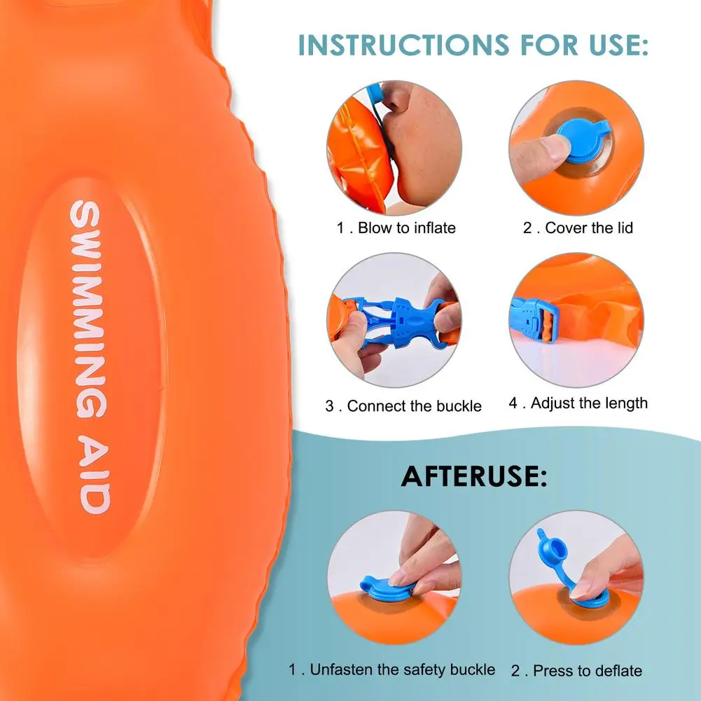 

3PCS PVC Inflatable Swiming Float Adjustable Waist Belt Children swimming board Practice swimming aids swimming training tools