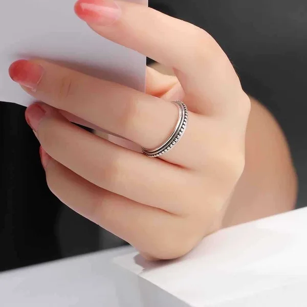 925 Серебряное винтажное ювелирное изделие бесконечные бусы кольцо с кельтским