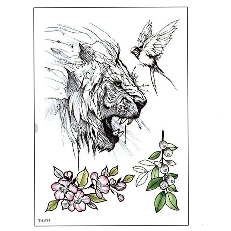 Водостойкая забавная тату-наклейка 21x15 см 2020 соблазнительное перо мандалы