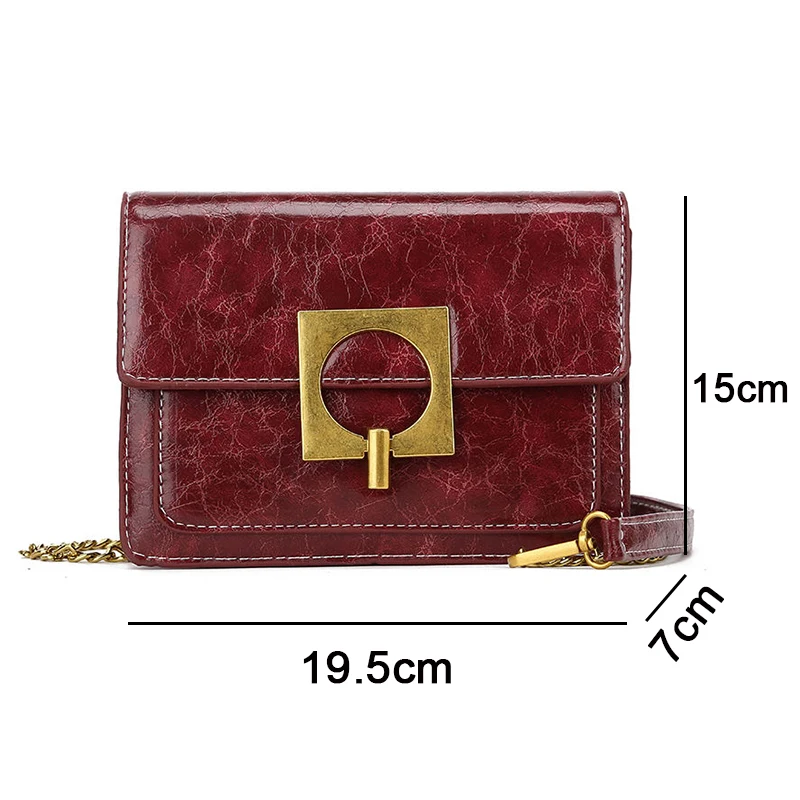 

Shoulder Bag Crossbody Bags for Women Luxury Handbag Women Bag Purse All-match Retro Fashion Chain Luxury 2021 New PU Leather