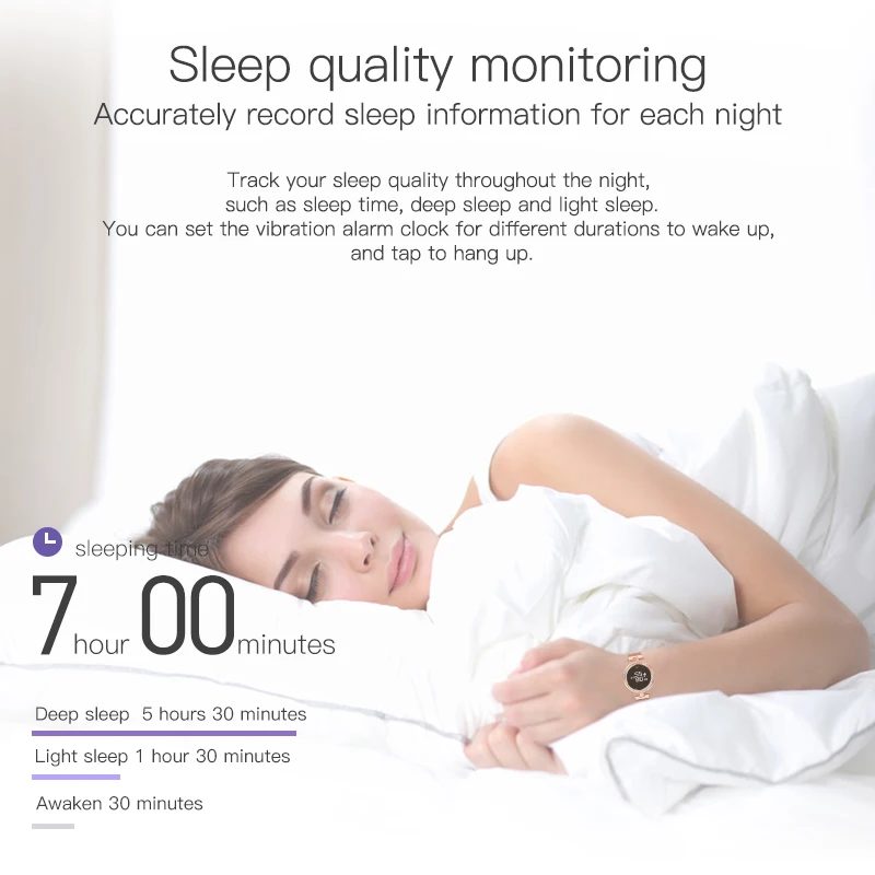 Женские Смарт часы фитнес трекер сна кровяное давление монитор сердечного ритма