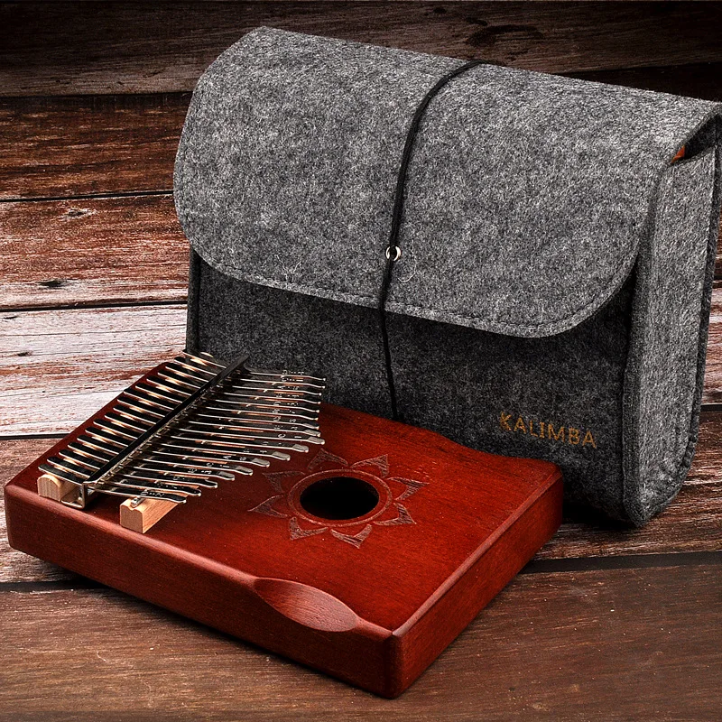 

17 Key Kalimba Thumb Piano High Quality Solid Single Board Mahogany Musical Instruments African Mbira Finger Piano xmas Gift